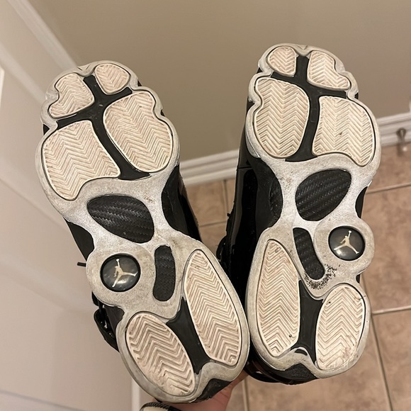Nike Air Jordan Black 6 Rings (GS) 6Y Junior = 24cm =Women 7 👦👧 with Grey edge - Picture 7 of 8